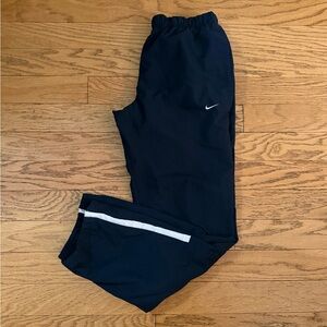 Nike Men's Navy Joggers with White Stripe